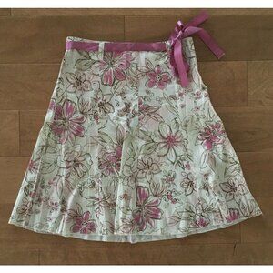 Papaya Cream And Pink Skirt Pink Flowers Size Small